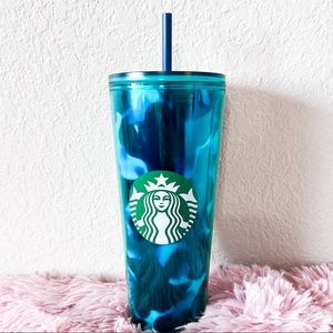 Turquoise marble tortoise Starbucks cup tumbler